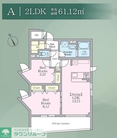 A-3 ASAGAYA Residenceの物件間取画像